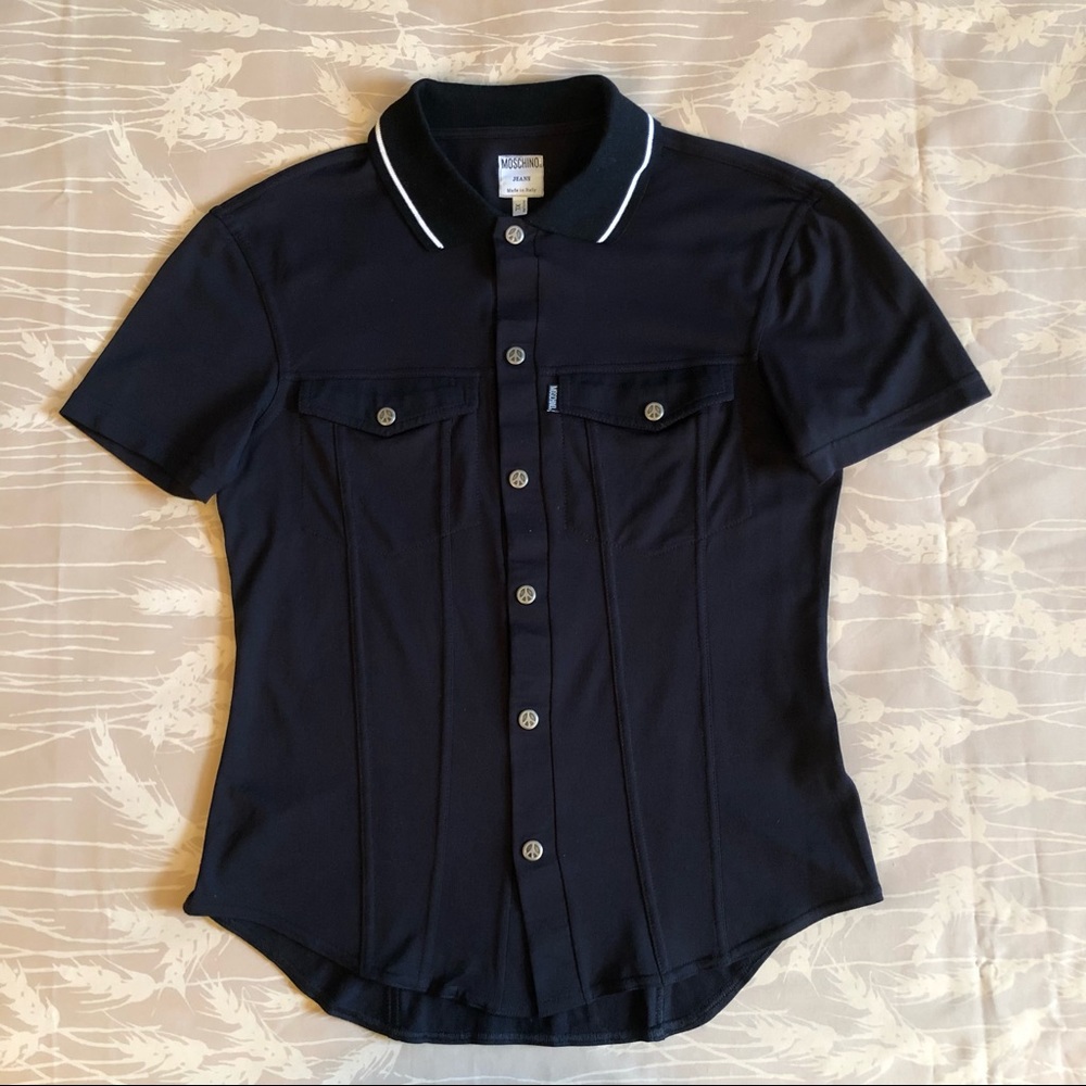 Moschino Jeans Short Sleeve Knit Shirt
